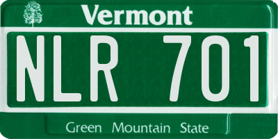 VT license plate NLR701