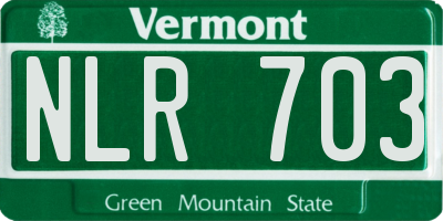 VT license plate NLR703