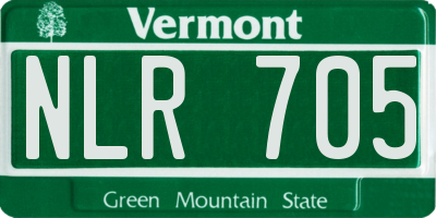 VT license plate NLR705