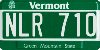 VT license plate NLR710