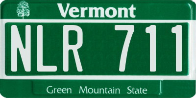 VT license plate NLR711