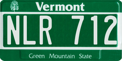VT license plate NLR712