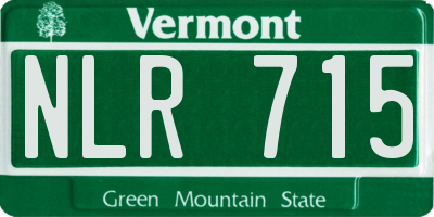 VT license plate NLR715