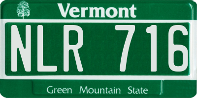 VT license plate NLR716