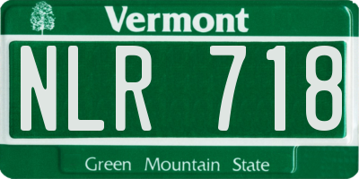 VT license plate NLR718