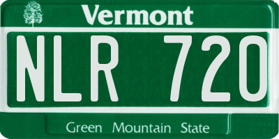 VT license plate NLR720