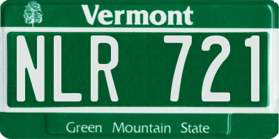 VT license plate NLR721