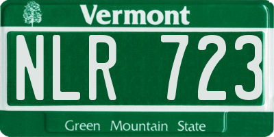 VT license plate NLR723
