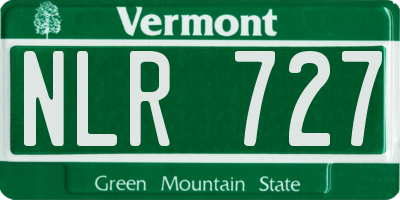VT license plate NLR727