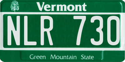 VT license plate NLR730