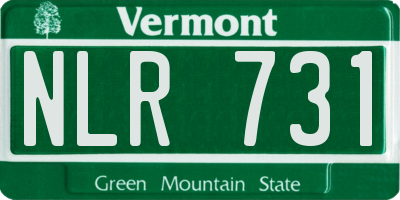 VT license plate NLR731
