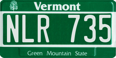 VT license plate NLR735