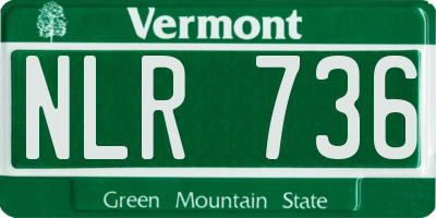 VT license plate NLR736