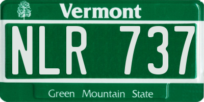 VT license plate NLR737