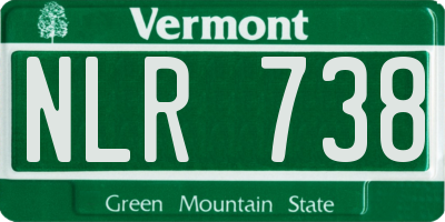 VT license plate NLR738