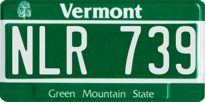 VT license plate NLR739