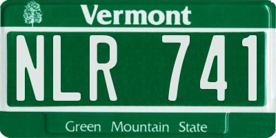 VT license plate NLR741