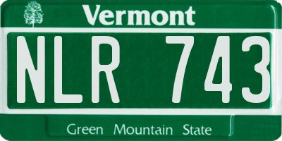 VT license plate NLR743
