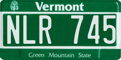 VT license plate NLR745