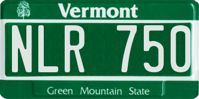 VT license plate NLR750