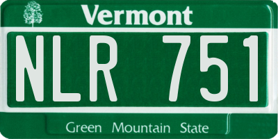 VT license plate NLR751