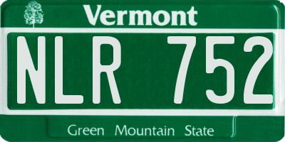 VT license plate NLR752