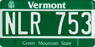 VT license plate NLR753