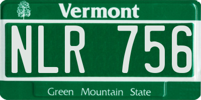 VT license plate NLR756