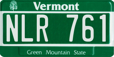 VT license plate NLR761