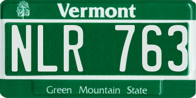 VT license plate NLR763
