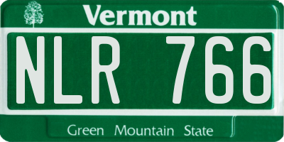 VT license plate NLR766