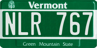 VT license plate NLR767