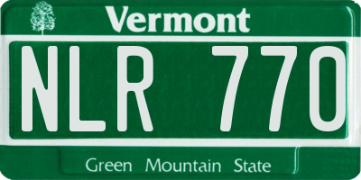 VT license plate NLR770