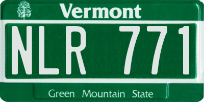 VT license plate NLR771