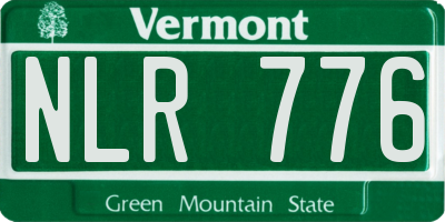 VT license plate NLR776