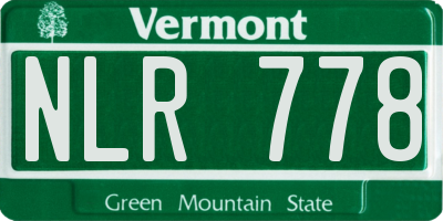 VT license plate NLR778