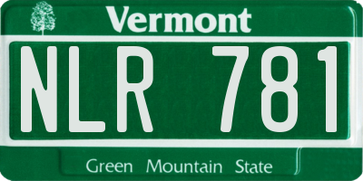 VT license plate NLR781