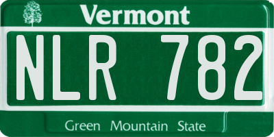 VT license plate NLR782