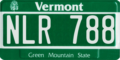 VT license plate NLR788