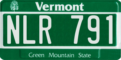 VT license plate NLR791