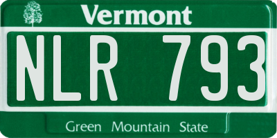 VT license plate NLR793