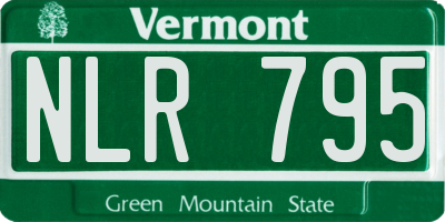 VT license plate NLR795