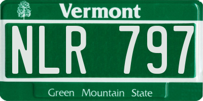 VT license plate NLR797