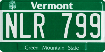 VT license plate NLR799
