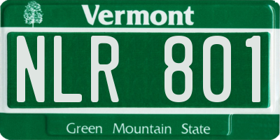 VT license plate NLR801