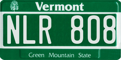 VT license plate NLR808