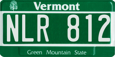 VT license plate NLR812