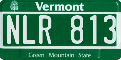 VT license plate NLR813