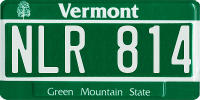 VT license plate NLR814