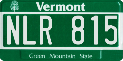 VT license plate NLR815